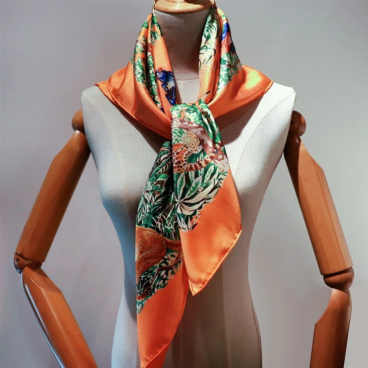 Animal Print Scarf Silk