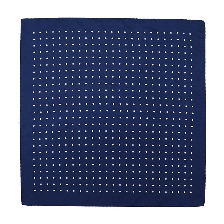 Navy Polka Dot Pocket Square