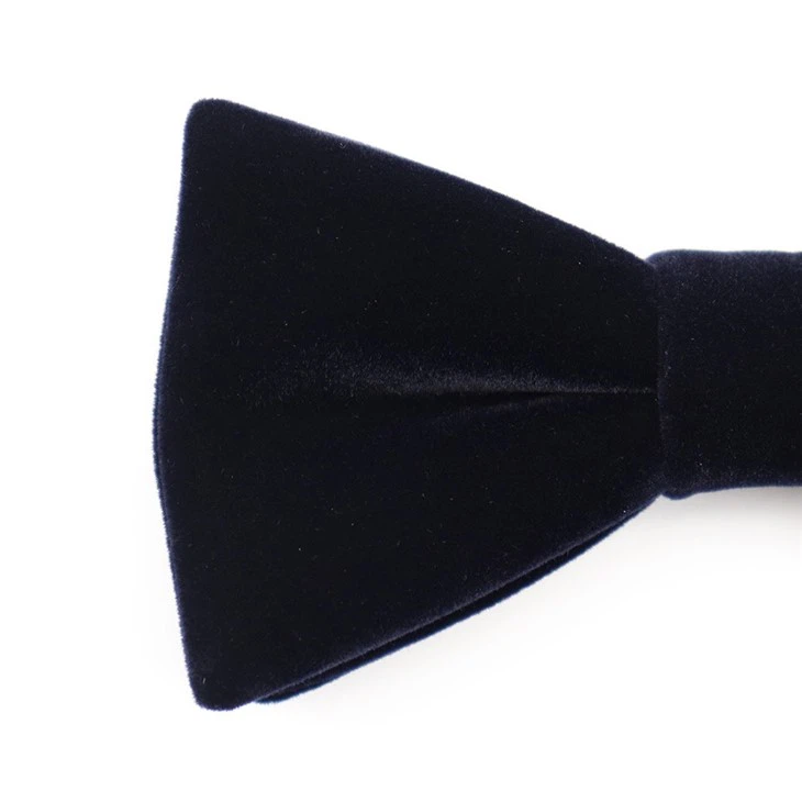 Mens Black Velvet Bow Tie